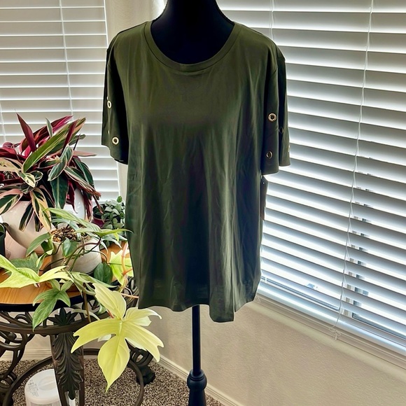 Michael Kors Tops - Michael Kors Green Oversized Relaxed T-Shirt
